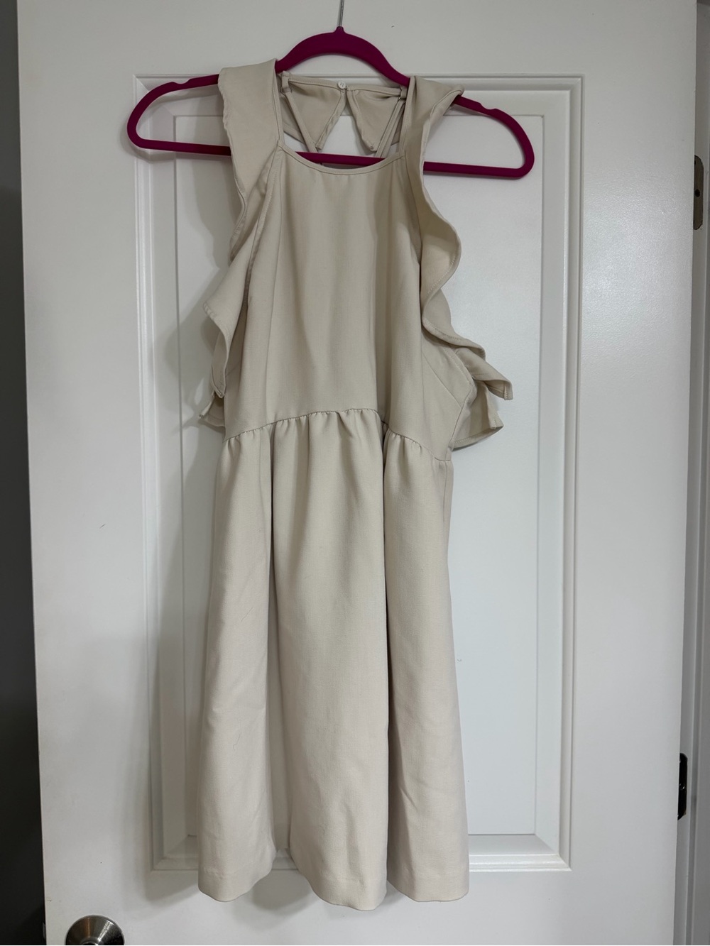 Endless Rose Cream Ruffle Sleeve Dress
